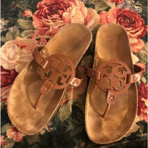 TORY BURCH MILLER CLOUD LEATHER SANDAL 8 M